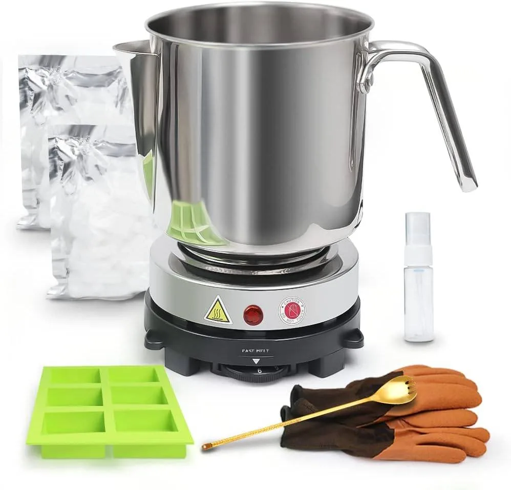 FAST METL Soap Making Kit with Hot Plate, 1.1 lb Glycerin Base thumbnail