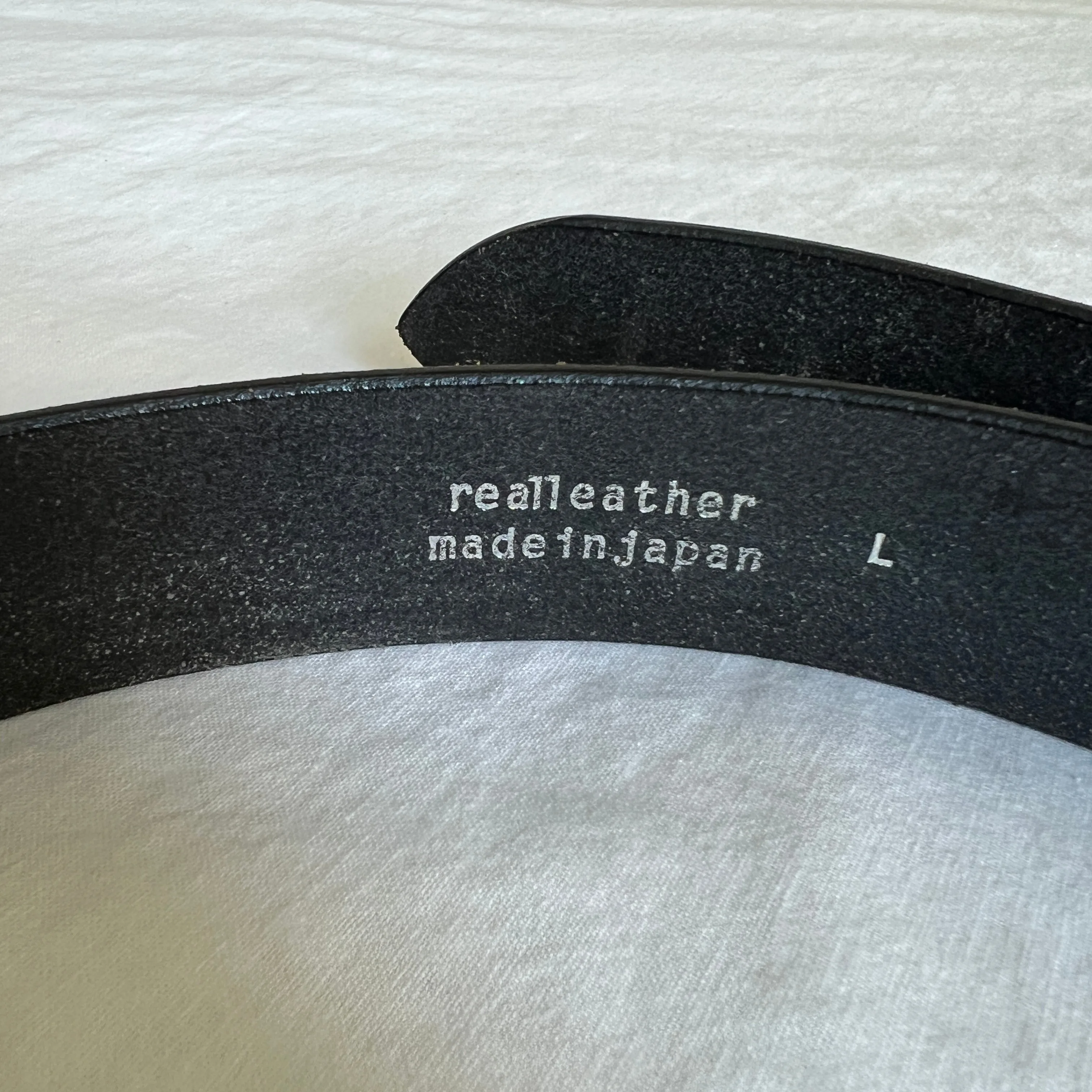 BAPE Silver Belt Buckle with Black Leather Belt - Made in Japan image indicator(4)