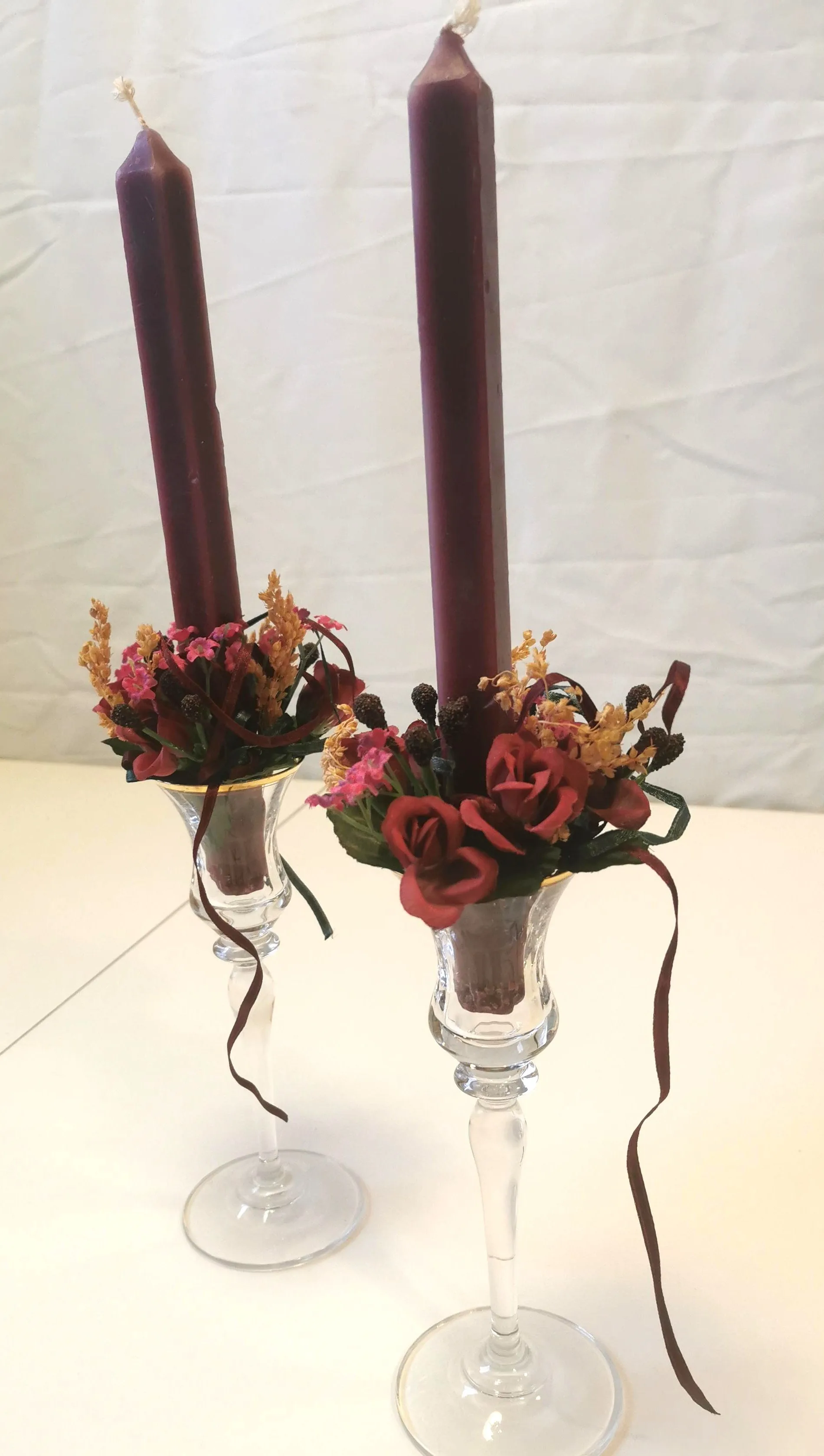 Mikasa Trousseau Gold Trim 7.75” Candlestick Candle Holders image indicator(3)