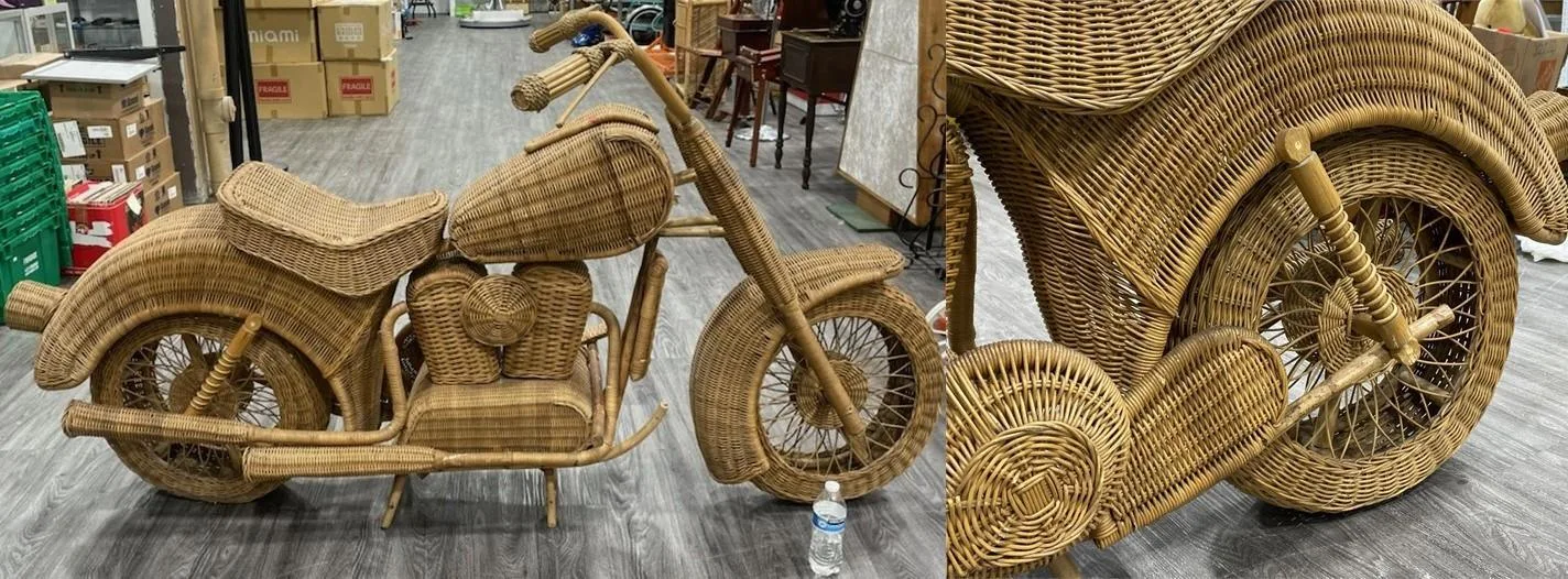 EXTREMELY RARE – 1980s Wicker Harley-Davidson by Tom Dixon image indicator(4)