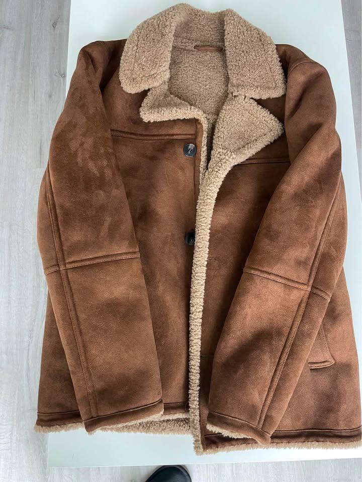 ZARA Man Shearling Sherpa Jacket – Size S