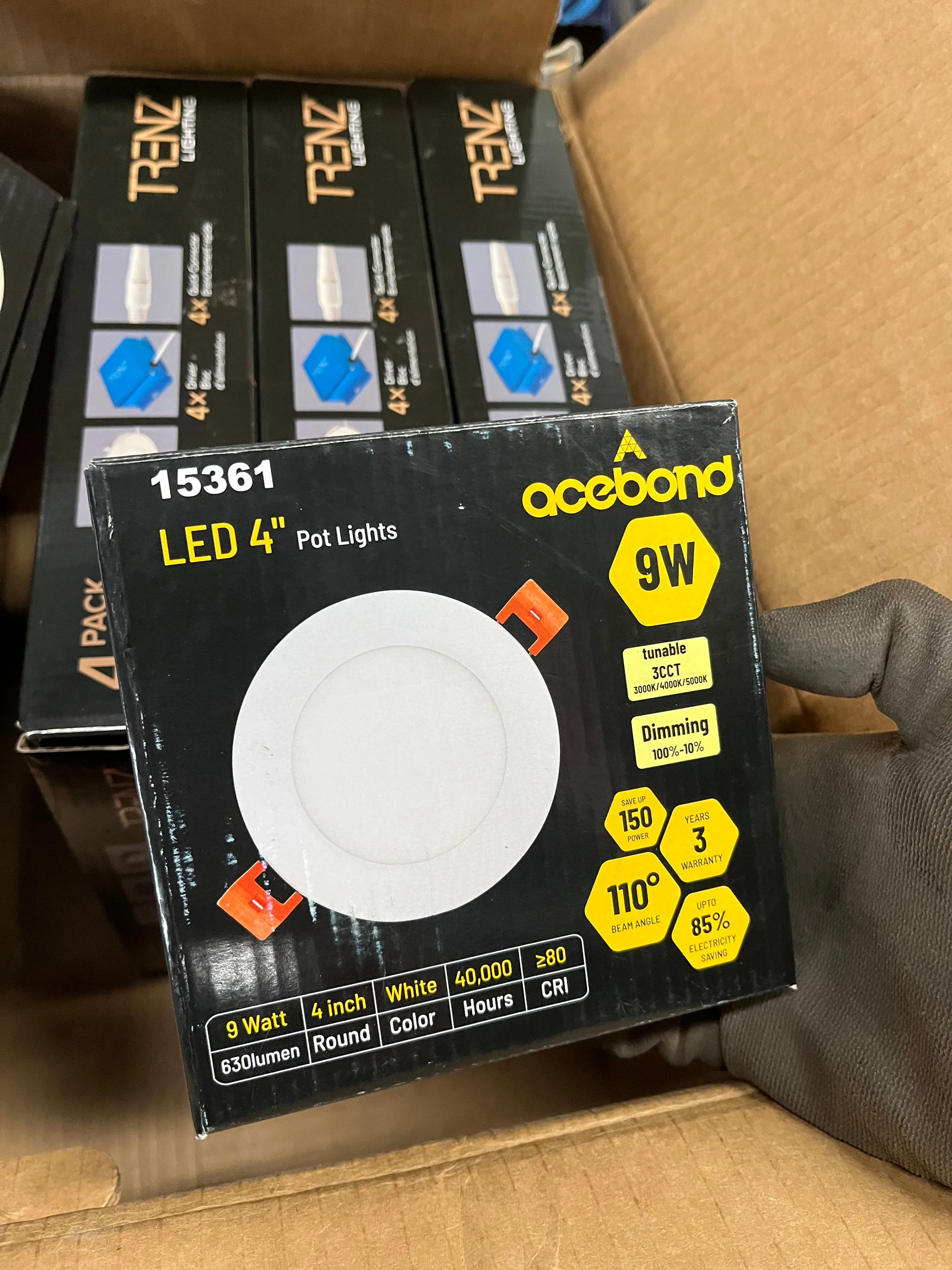 BRAND NEW - LED Dimmable, 4" Pot light 9w, (multiple available)