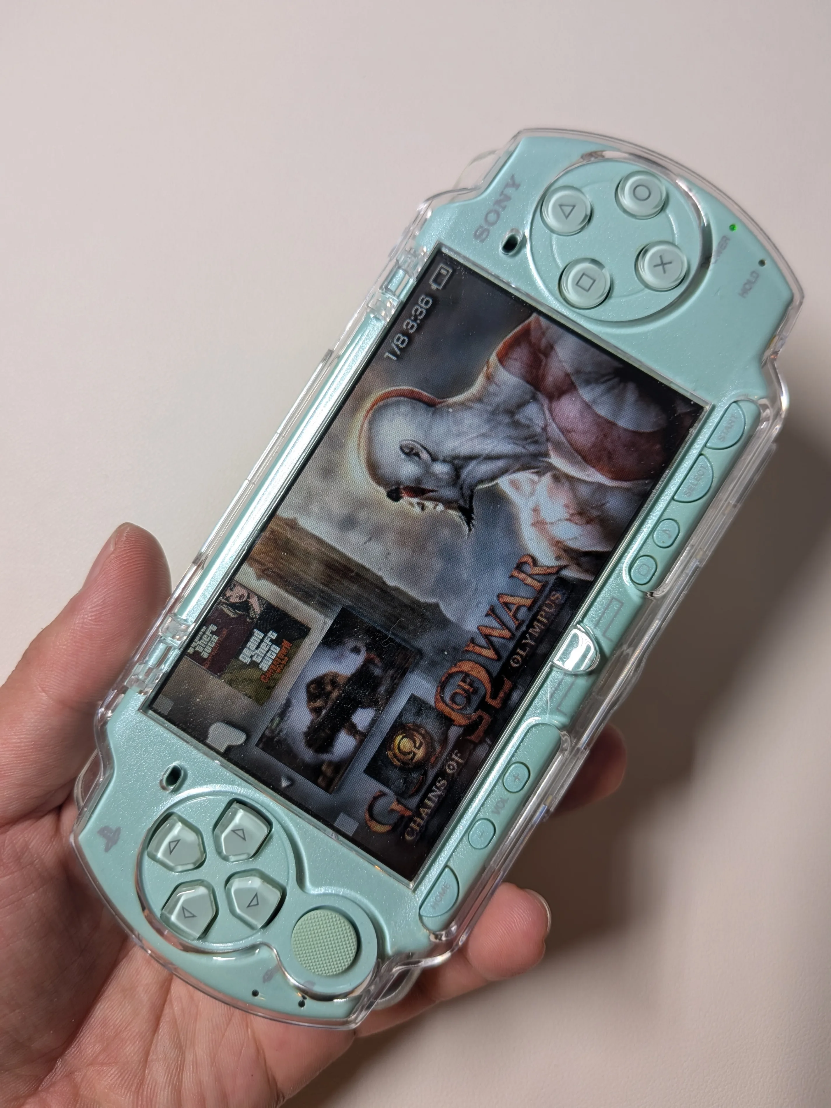 Sony PSP2000 LightGreen Modded image indicator(3)