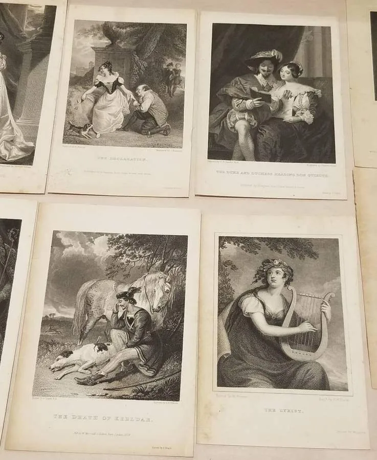 Premium Lot – 18 Antique 1800s Steel Engravings & Etchings image indicator(5)