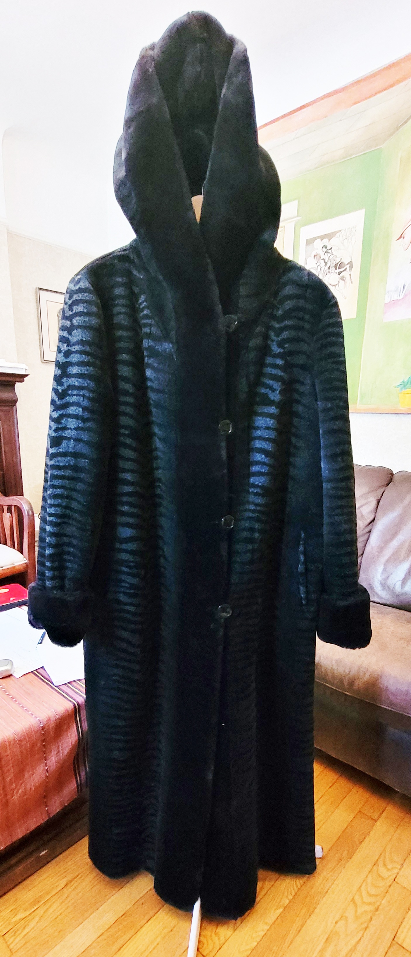 Winter Hoodie Long Women's Coat 130 cms Length - photo 2