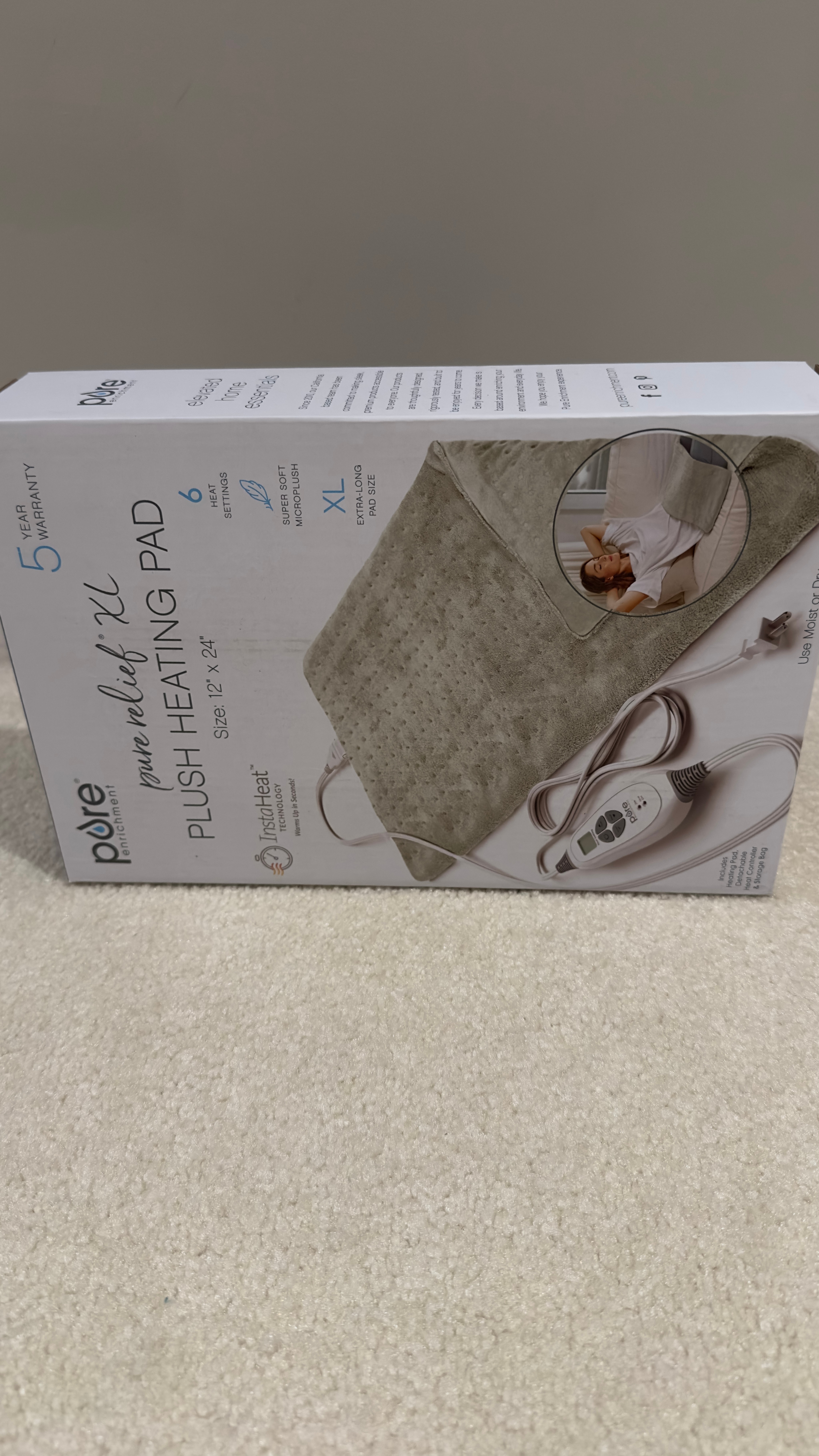 Pure Enrichment PureRelief XL Heating Pad (12” x 24”) – Zen Gree