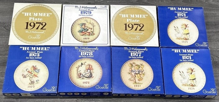 Set of 8 Hummel Annual Plates – 1972 to 1979 (Goebel, Germany)