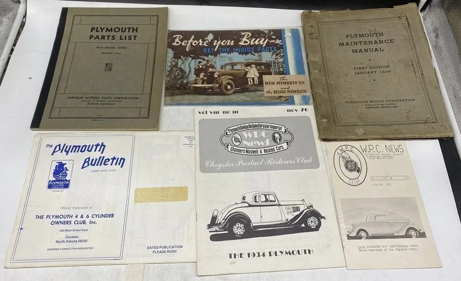 Antique 1934 Plymouth Chrysler Manuals, Brochures & Bulletins thumbnail