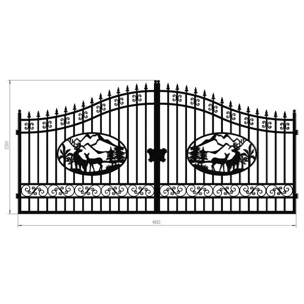 Deer Design Dual Swing Gate thumbnail