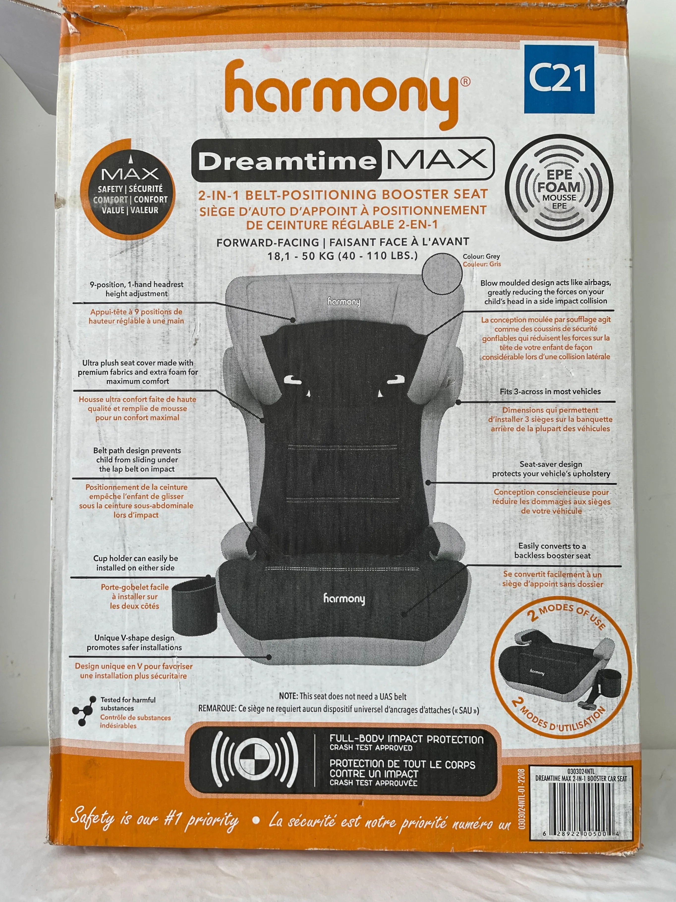 HARMONY 2-in-1 Comfort Booster Car Seat image indicator(3)