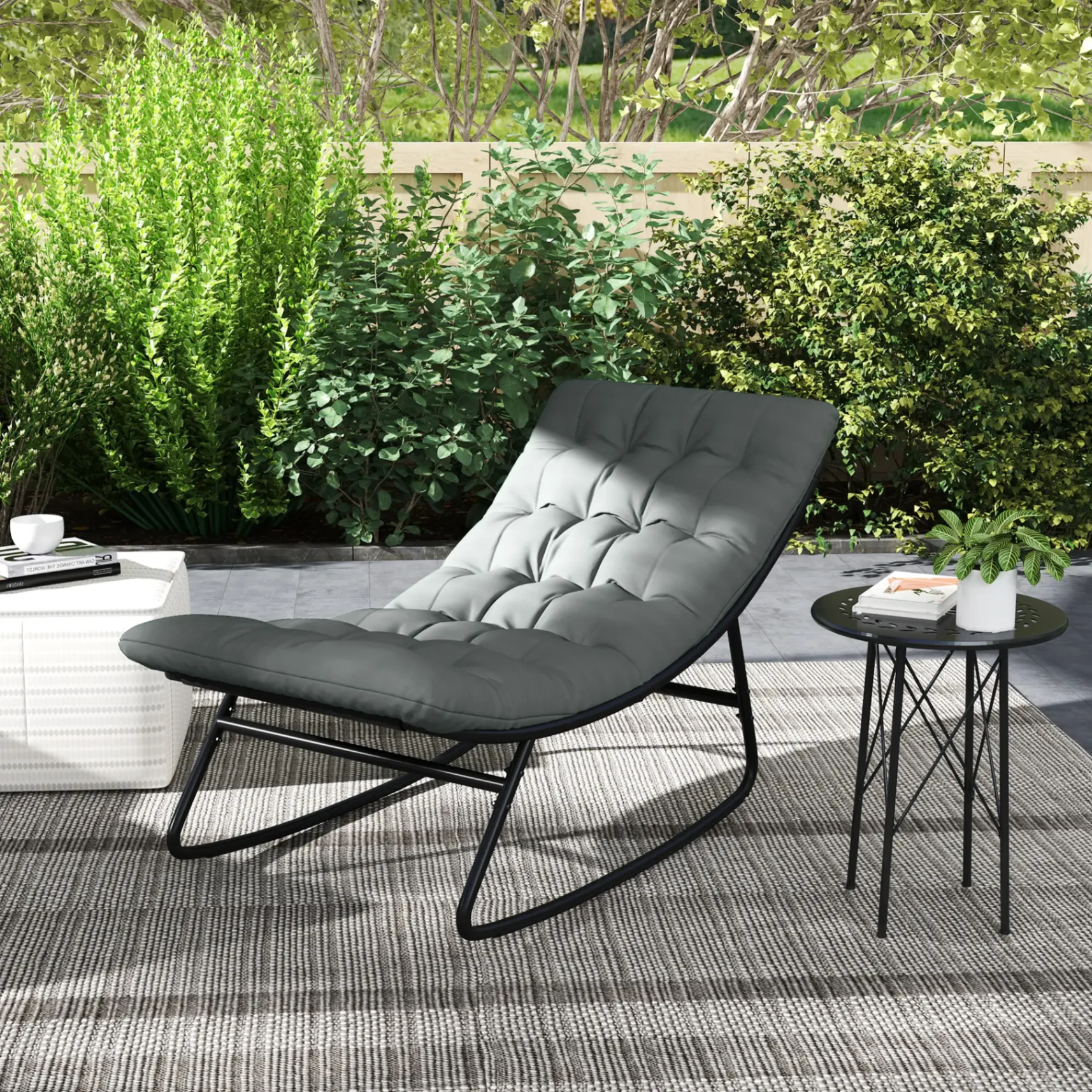 Outsunny Outdoor Patio Rocking Chair Set of 2 with Cushion - photo 4