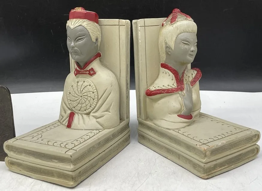 2 Pairs Vintage Heavy Bookends (Largest 4”x6”x8”) image indicator(4)