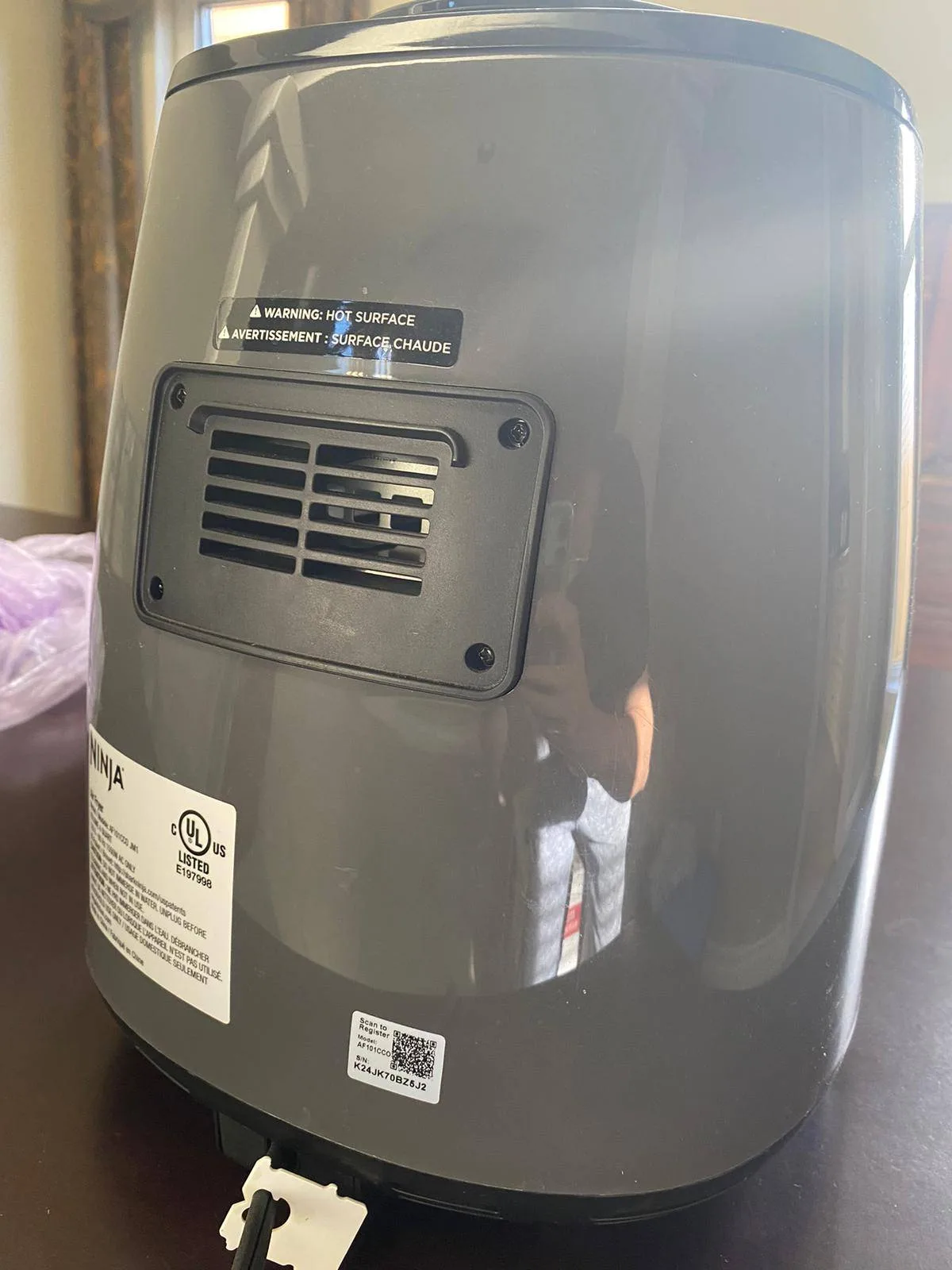 Ninja AF101C, Air Fryer, Black, 1550W 4QT image indicator(5)