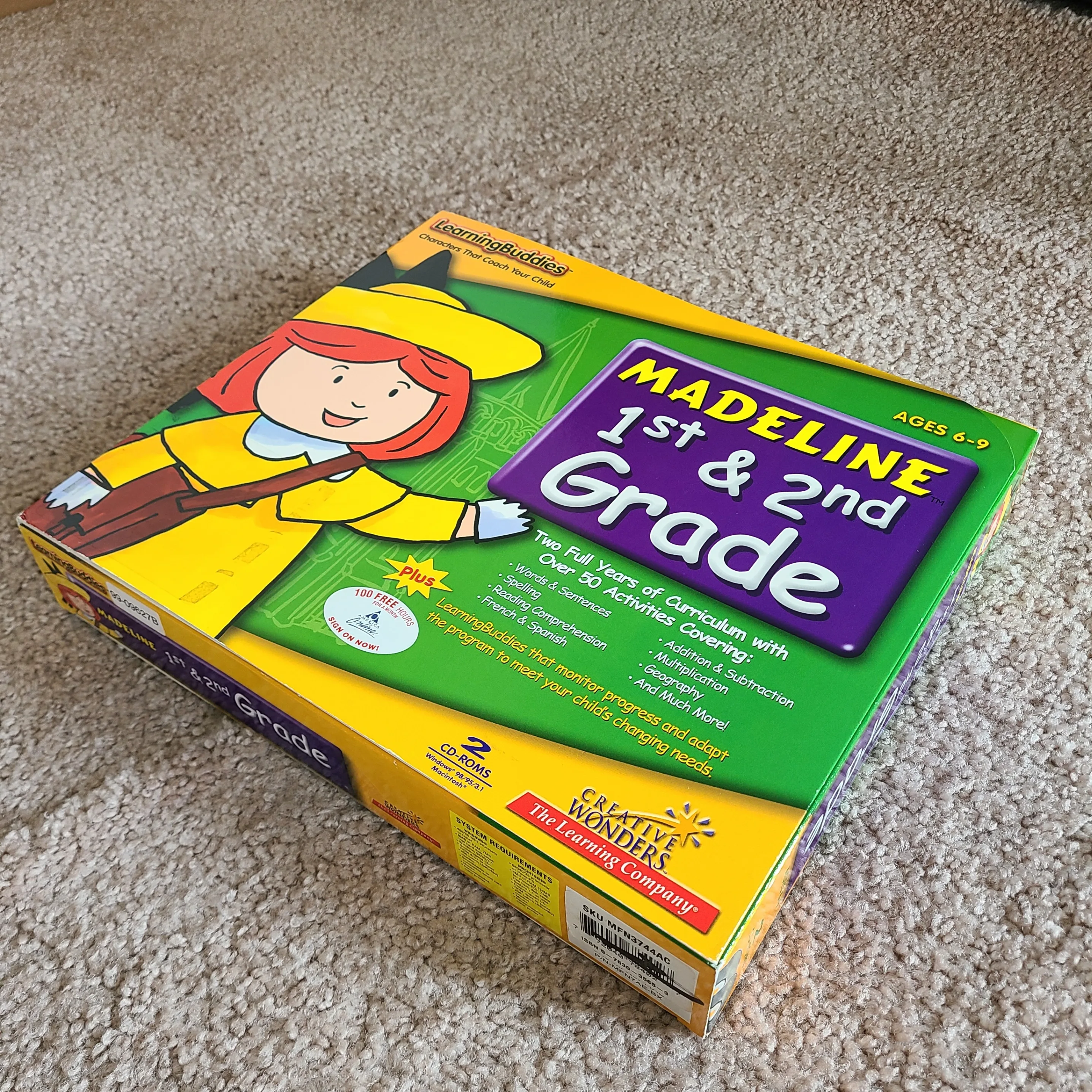 Creative Wonders Madeline 1st and 2nd Grade learning x2 CD-ROMs thumbnail