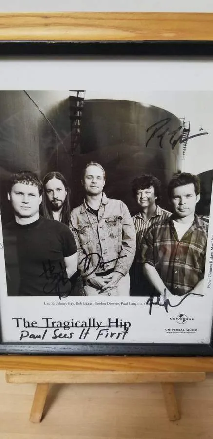The Tragically Hip FULL Band Signed 1998 Photo w/ Gord Downie image indicator(2)