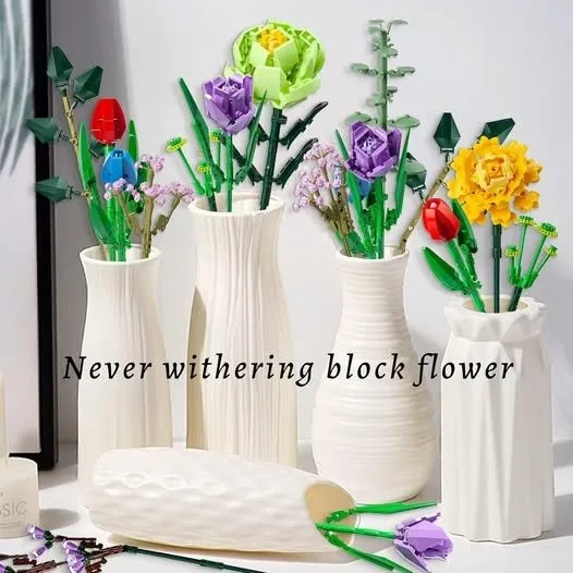 Lego Flower Bouquet Building Kit, 999Pcs image indicator(3)