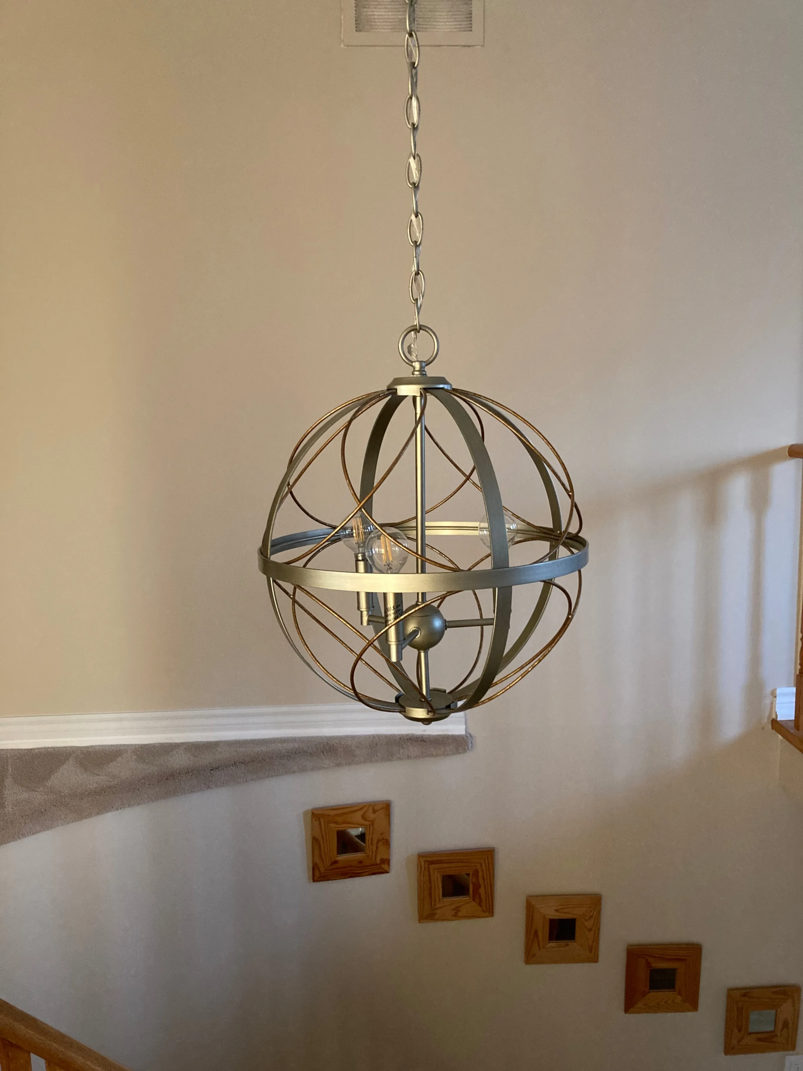 Modern 3-Light Silver Ridge Pendant Ceiling Light Fixture image indicator(2)