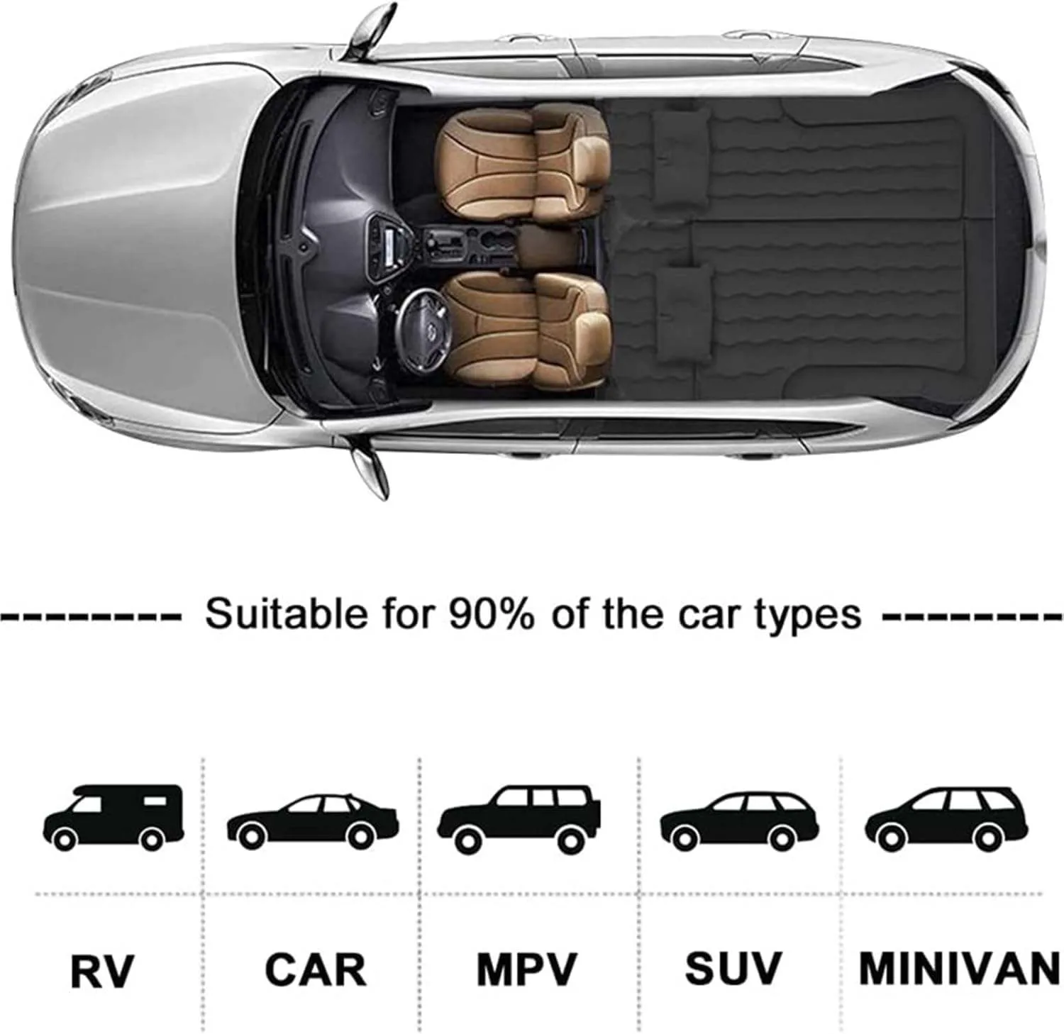 SUV Inflatable Car Mattress with Pump & 4 Pillows, 174 x 126 cm image indicator(3)