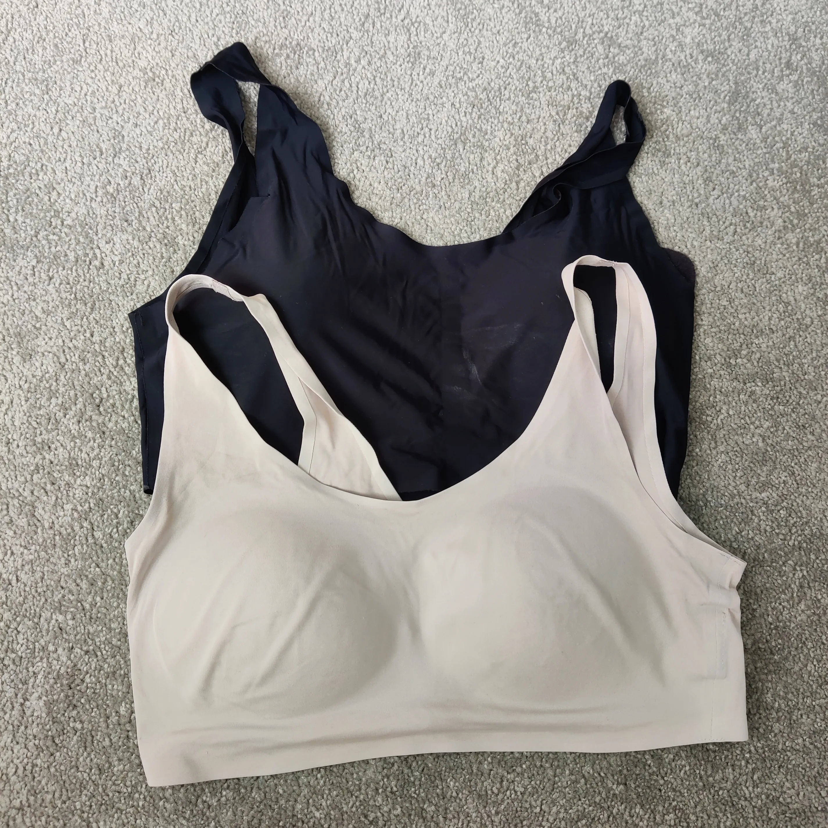 Women's Bra Set Size Medium Nude & Black Bench Bralette thumbnail