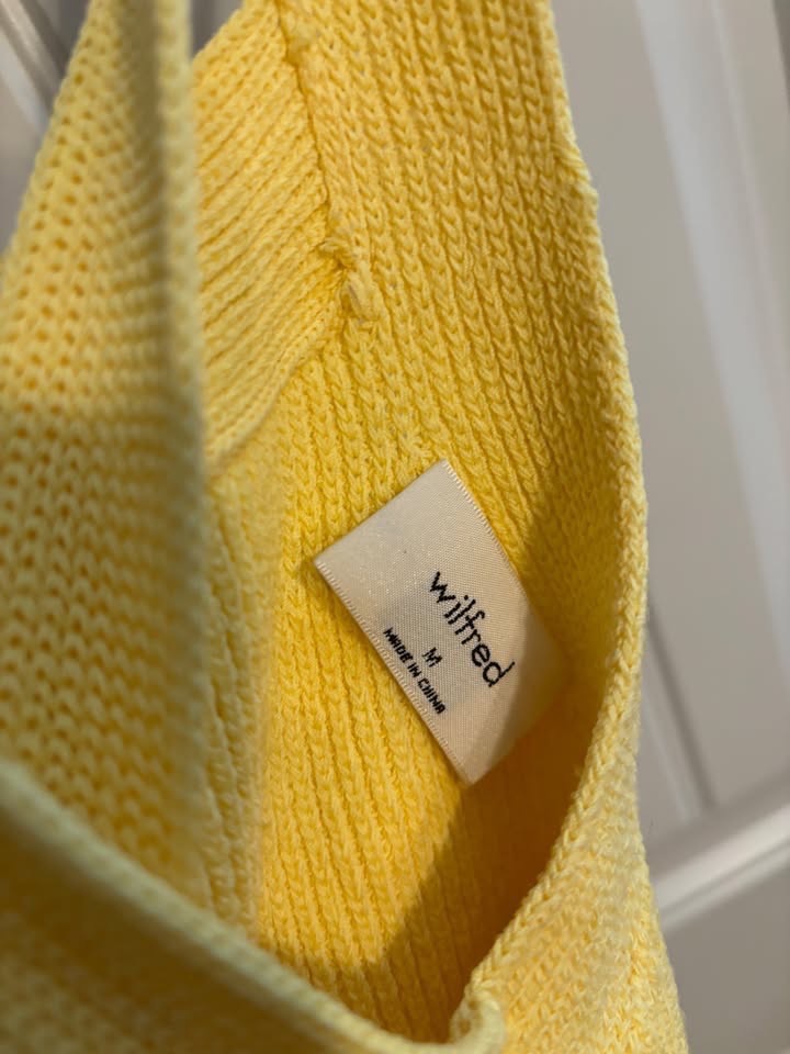 Aritzia Wilfred Yellow Knit Top - photo 4
