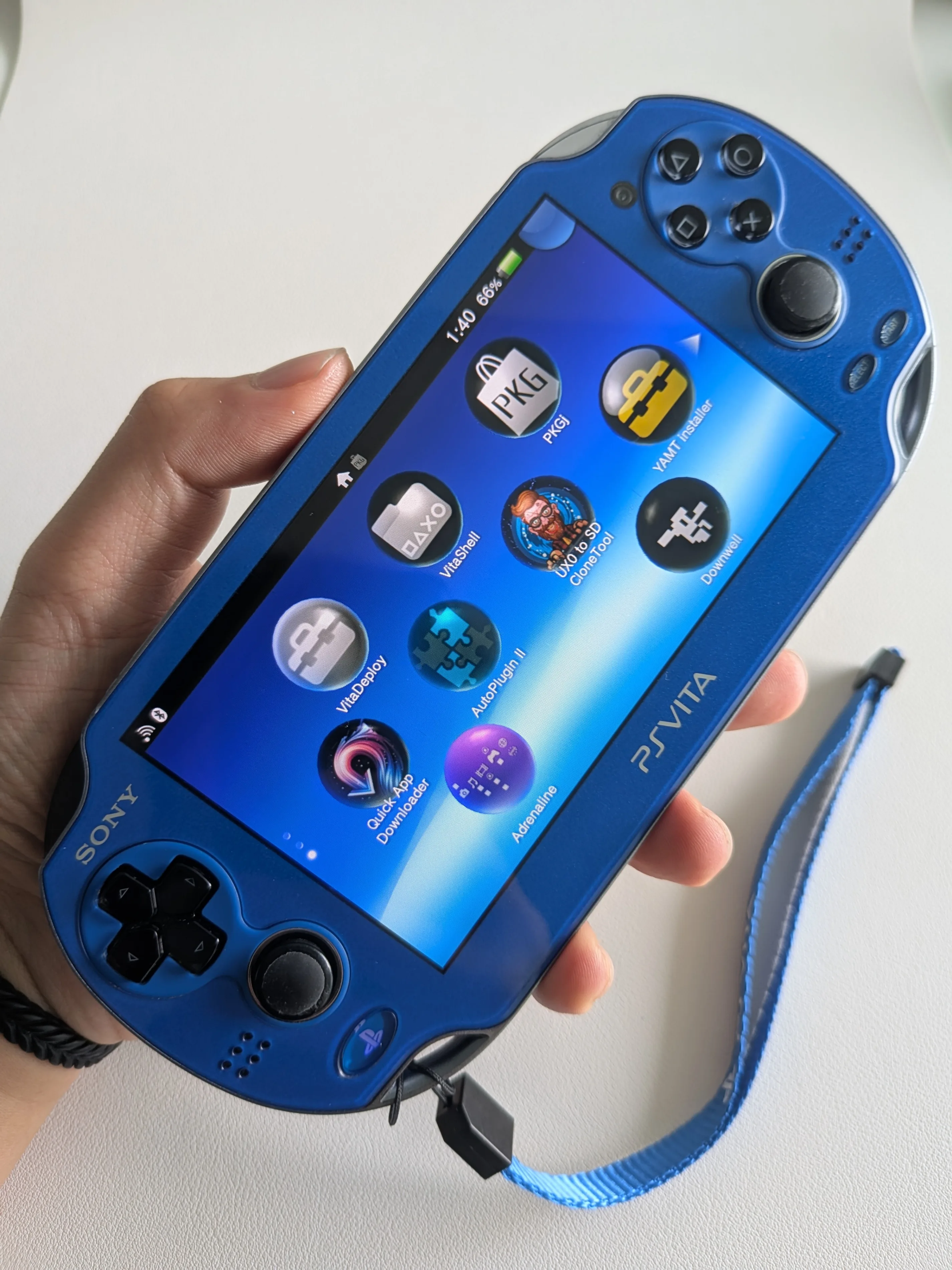 Sony PS Vita 1000 Blue Modded TypeC image indicator(2)
