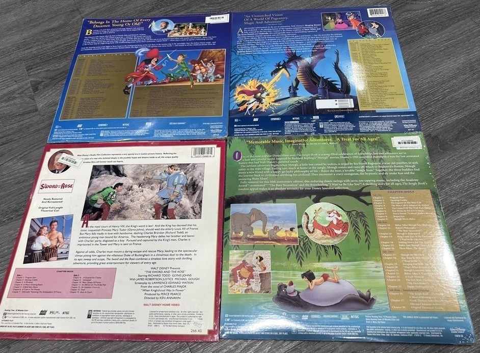 Sealed Disney LaserDiscs Peter Pan Jungle Book Sleeping Beauty + - photo 4