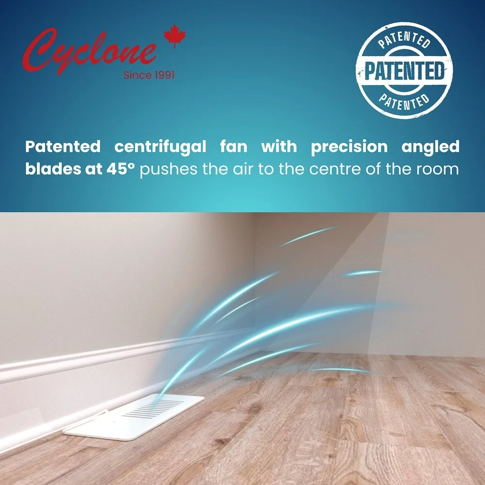 Cyclone Booster Fan Plus in White with Built-In Thermostat image indicator(2)