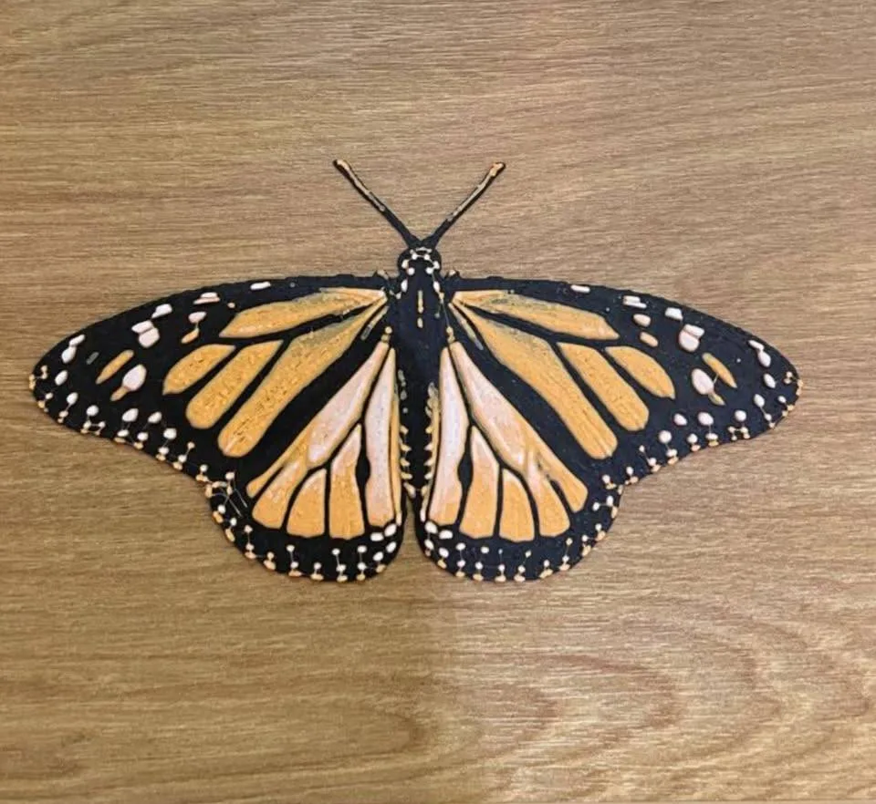 Embossed Monarch Butterfly · 3D Printed Wall thumbnail
