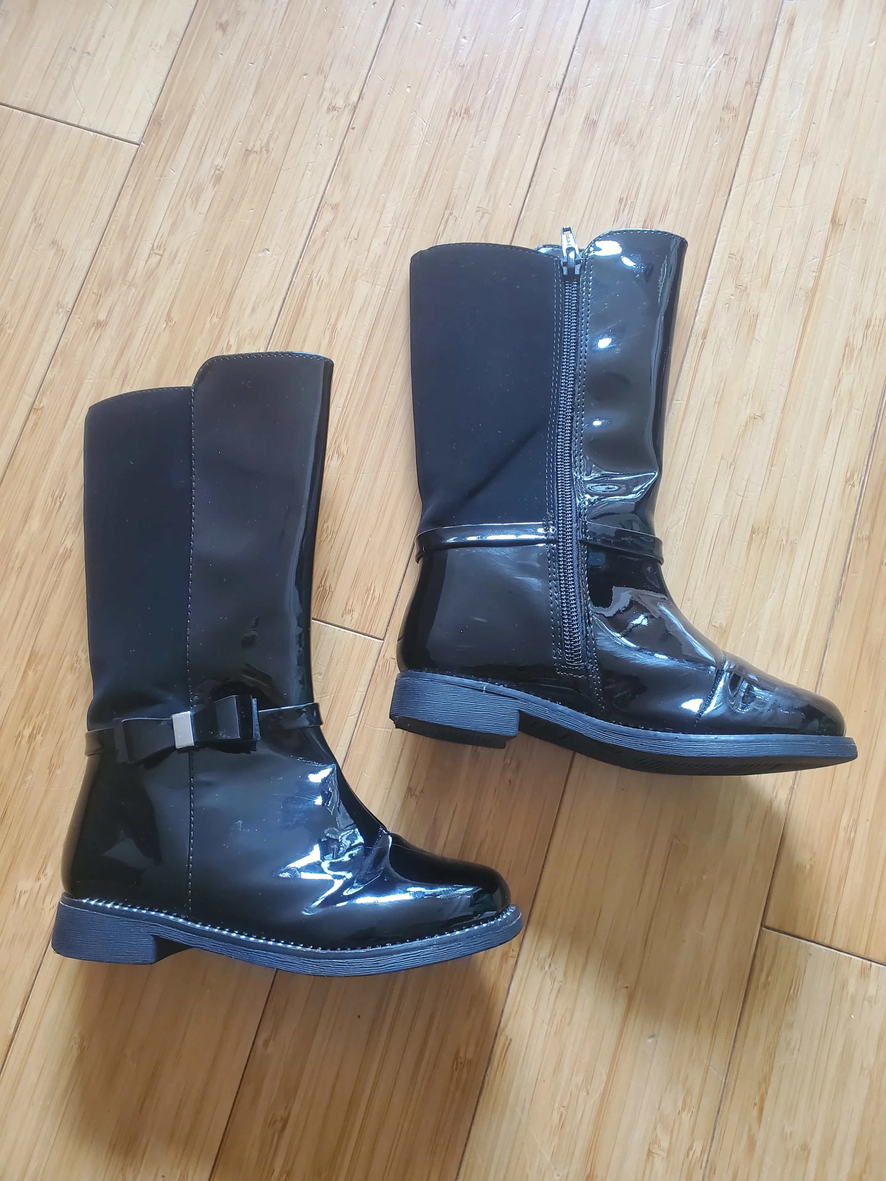 The Children's Place Toddler Girls Jeweled Tall Boots - black image indicator(2)