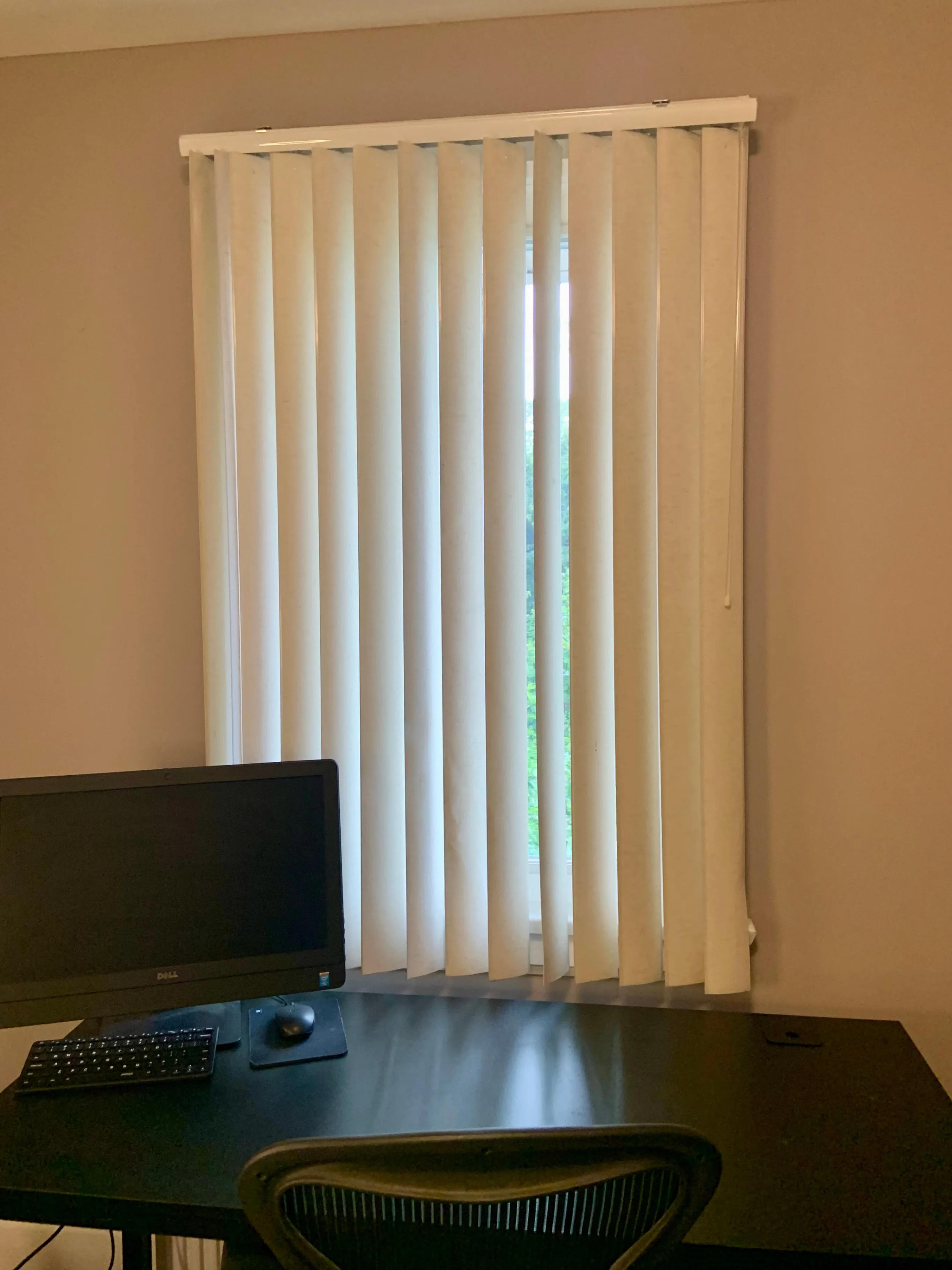 Vertical Fabric Blinds - Champagne Linen x 2