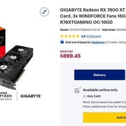 Gigabyte Radeon RX 7800 XT Gaming OC 16GB