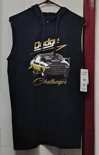 New Dodge Men's Retro Hooded Muscle Tank thumbnail