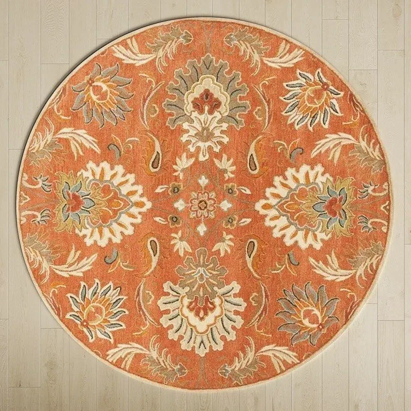 Brand New Wool 6' Round Handmade Area Rug thumbnail