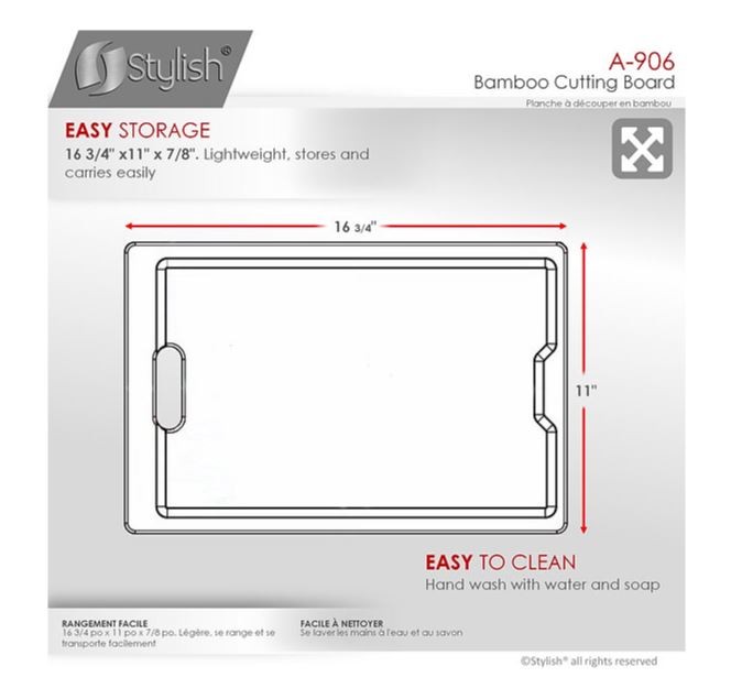 WORKSTATION SINK BAMBOO CUTTING BOARD A-906 CLASS B - photo 3