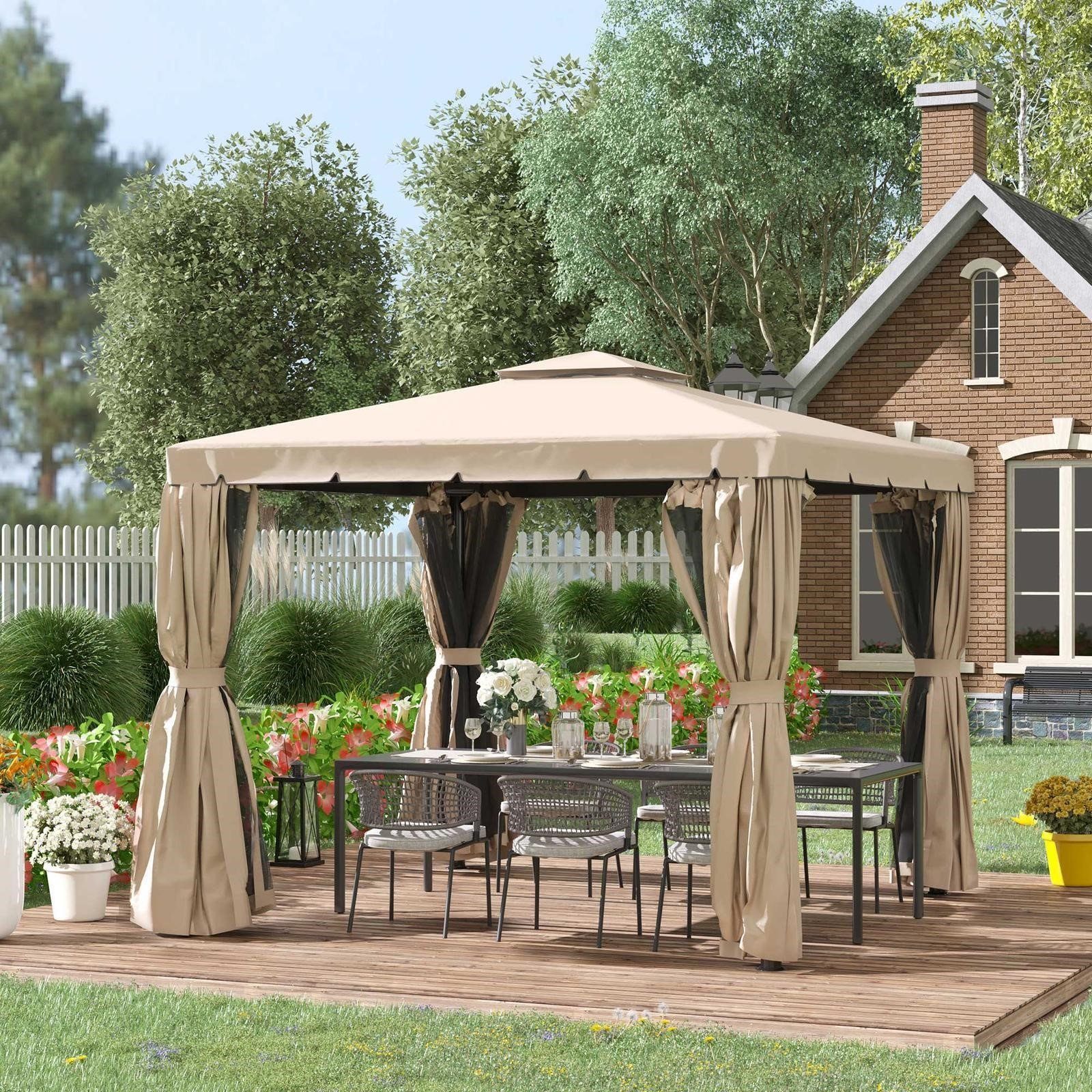 New Outsunny 10x10 Outdoor Deck Gazebo - photo 2