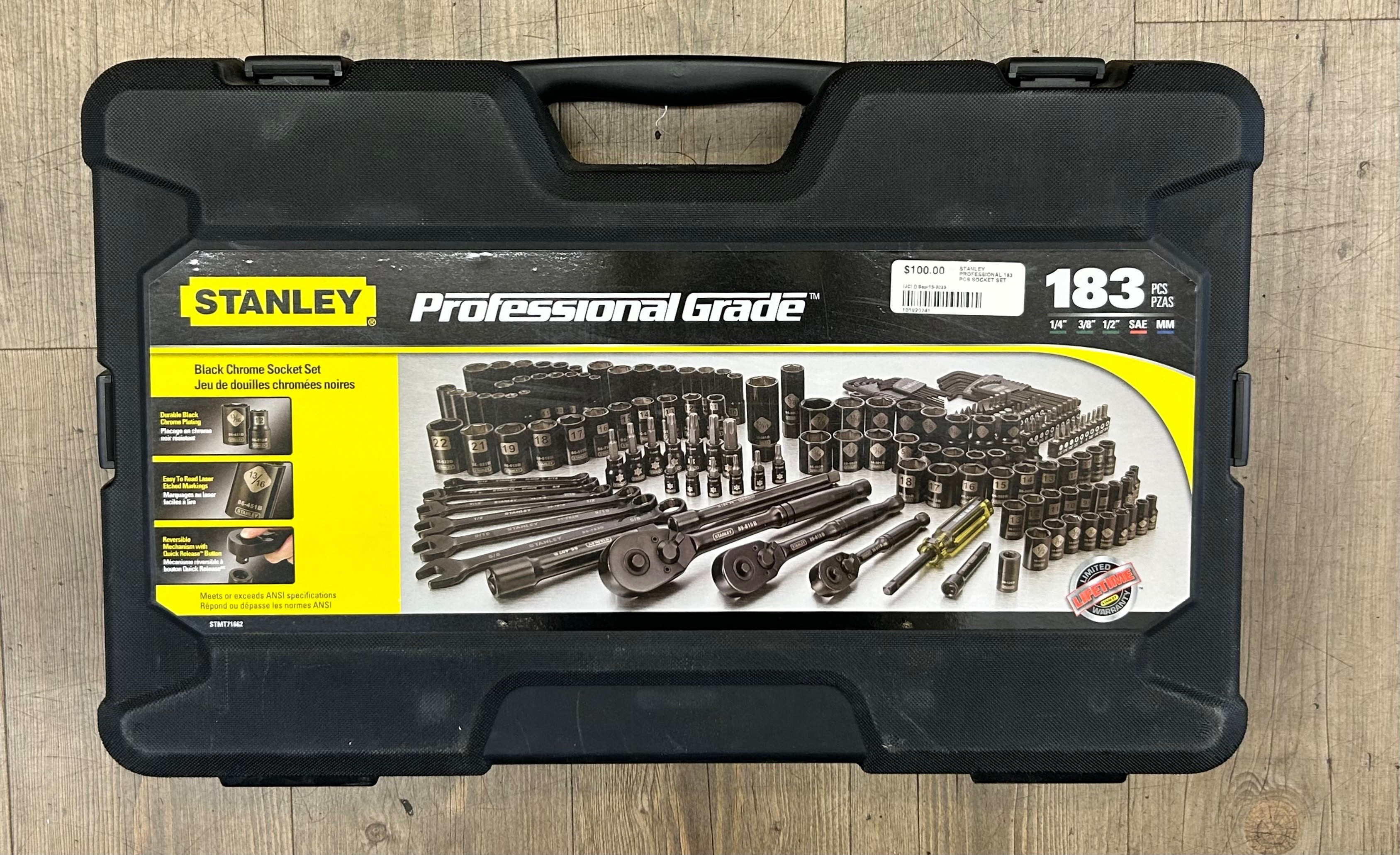 Stanley 183 Pieces Professional Grade Socket Set
