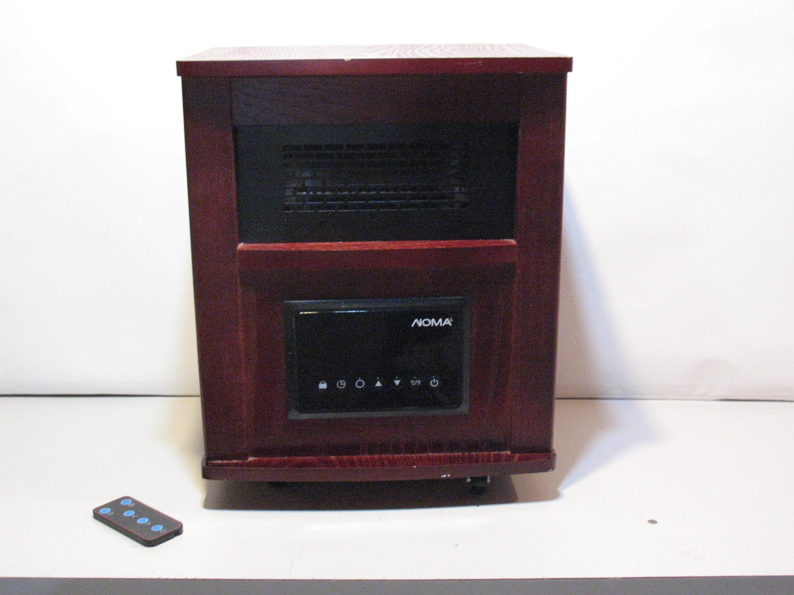 NOMA Wood Cabinet Infared Space Heater w/Remote Control image indicator(9)
