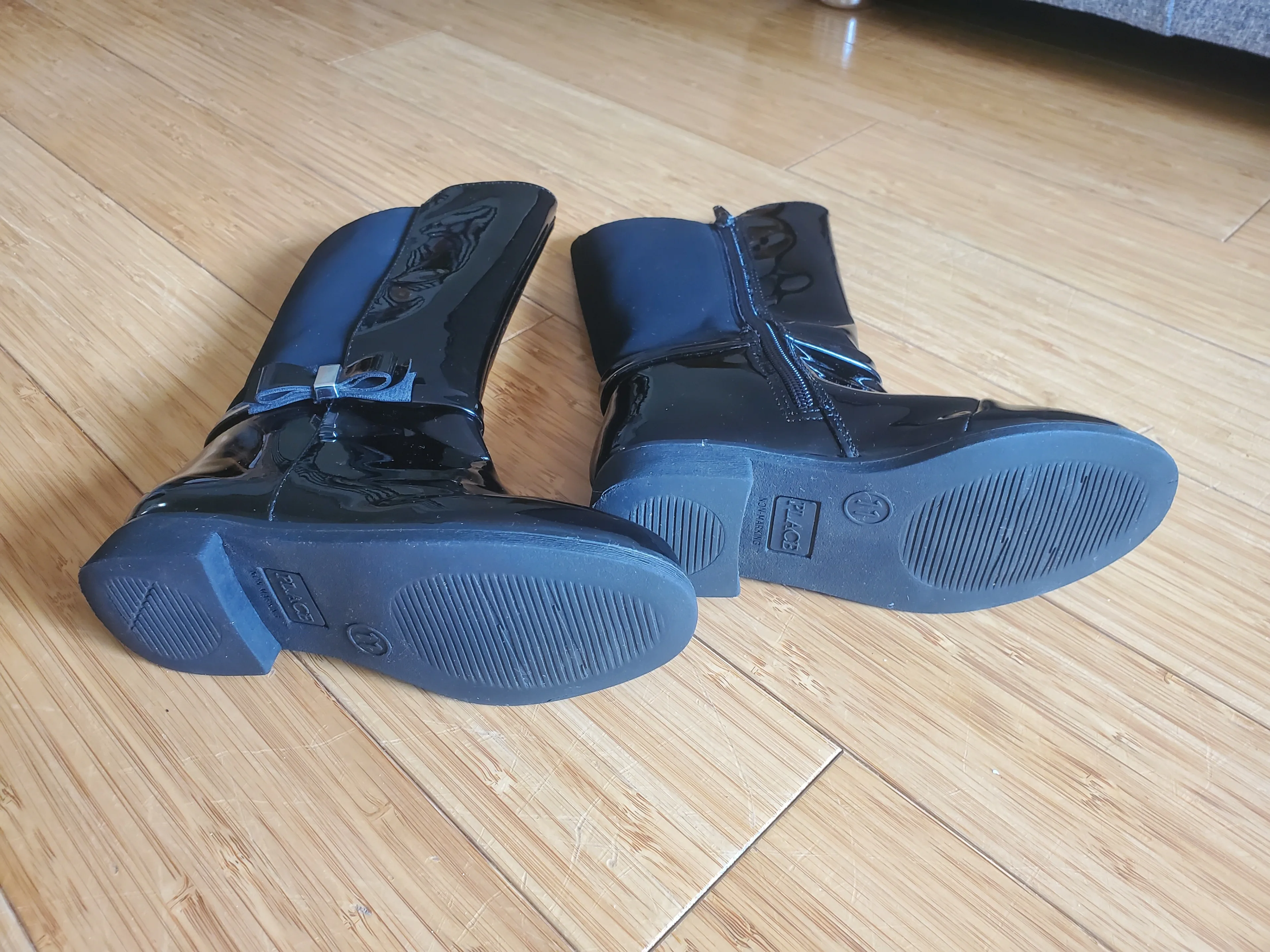 The Children's Place Toddler Girls Jeweled Tall Boots - black image indicator(4)