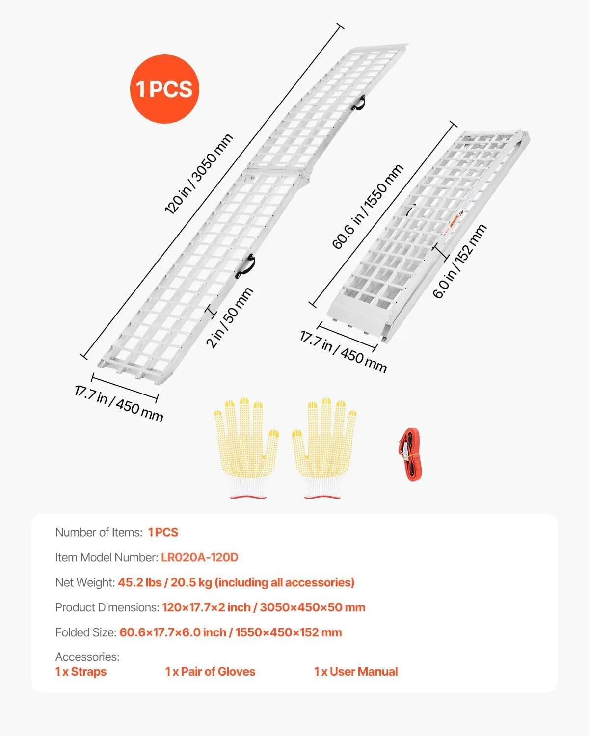 THIS WEEKEND ONLY $100 “NEW” Aluminum Ramp, 1000 lb Capacity image indicator(2)