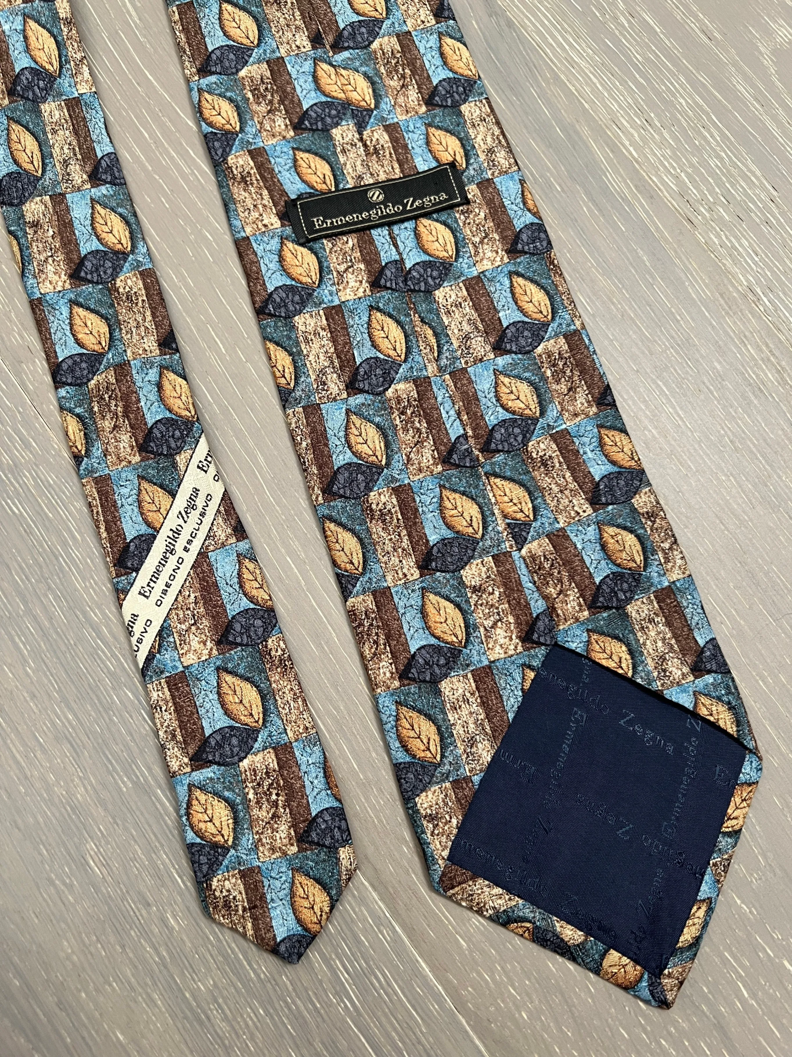 Vintage 90s Ermenegildo Zegna Silk Tie - Made in Italy thumbnail