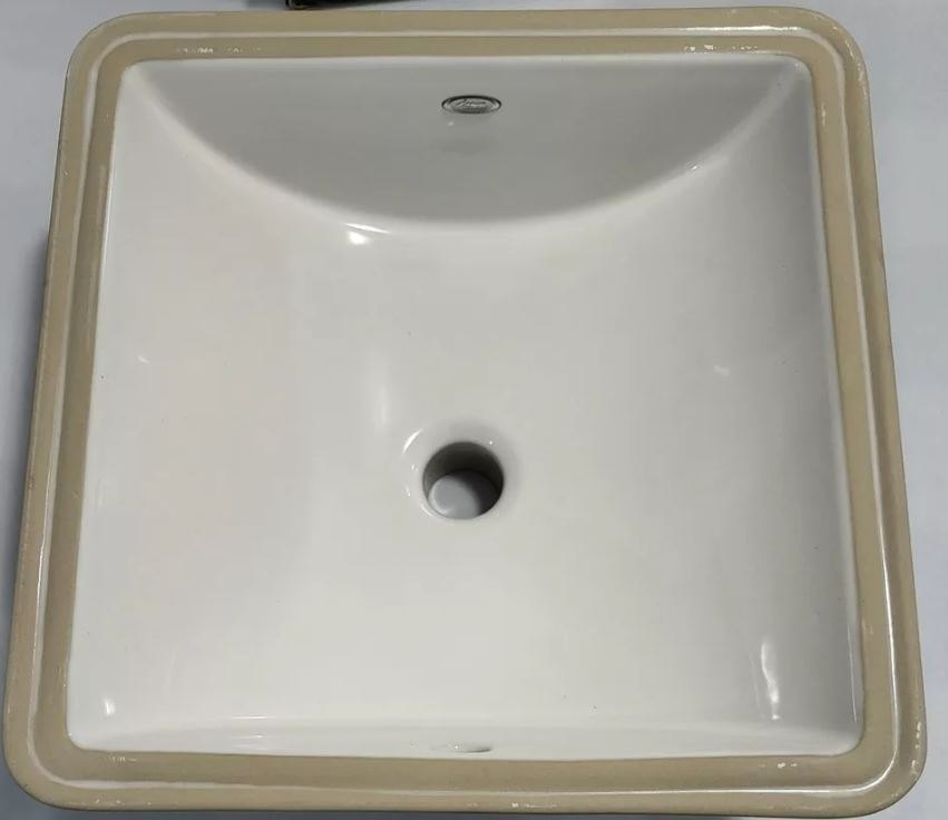STUDIO CARRE WHITE CERAMIC UNDERMOUNT BATHROOM SINK – OPEN BOX - photo 5