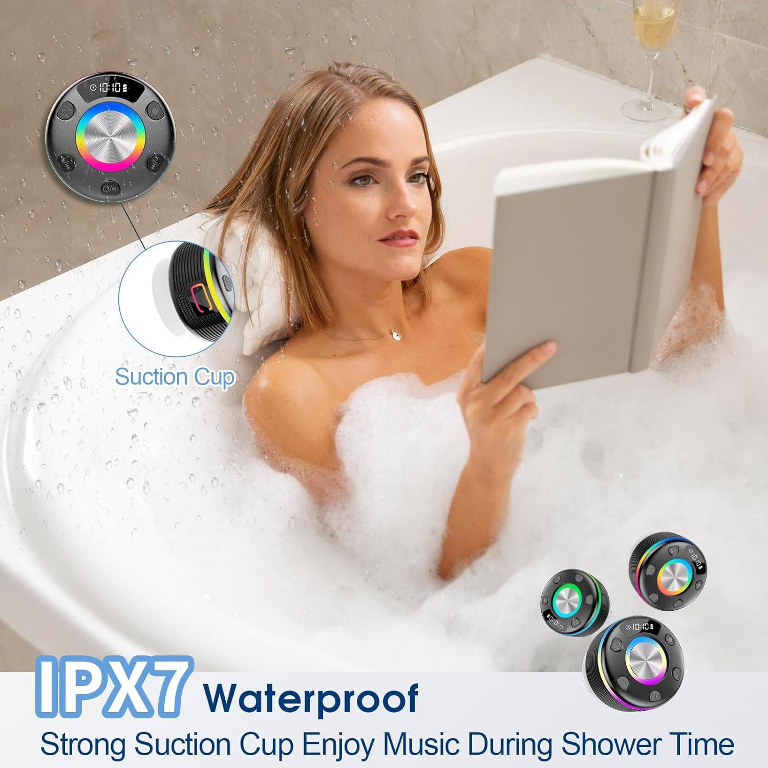 Bluetooth Shower Portable 360° HD Sound Wireless Speaker - photo 3
