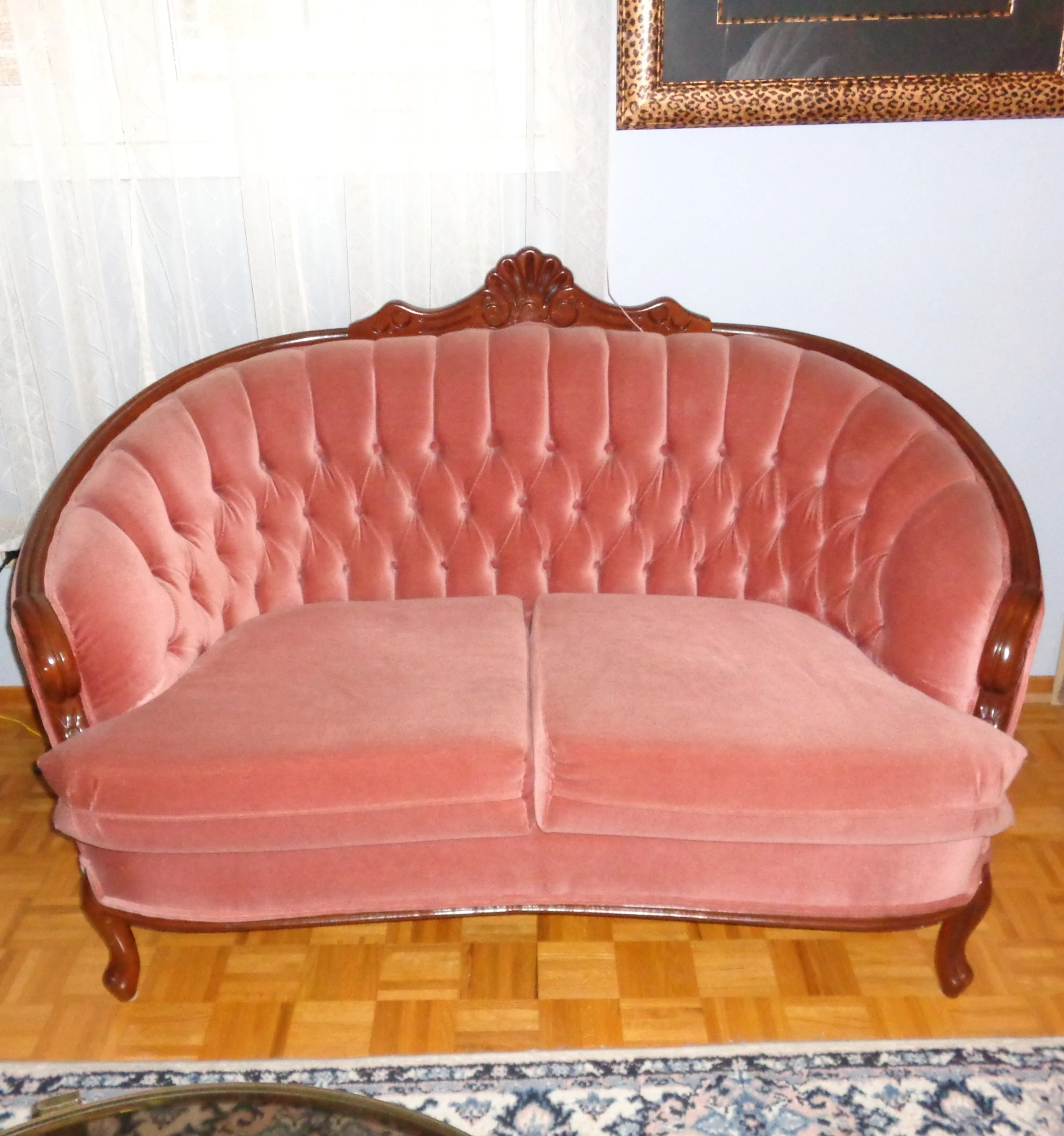 💕 Plush Pink Velvet Sofa Set – Custom Made 💕 thumbnail