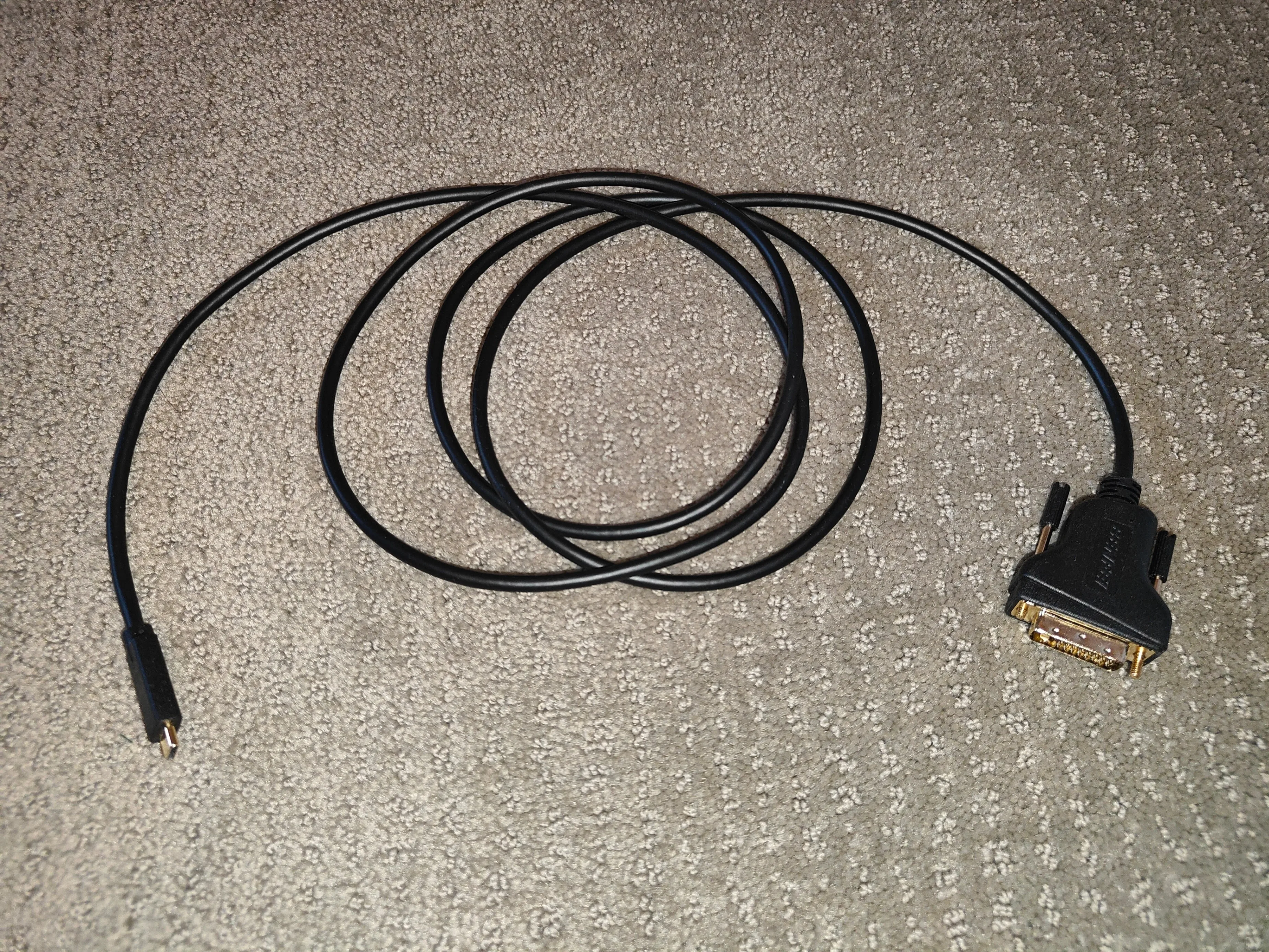 DVI to USB C - USB-C Male to DVI-D Male Adapter Cable - 6 Feet thumbnail