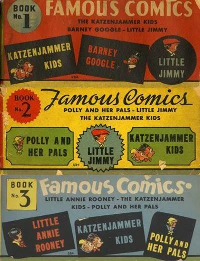 EXTREMELY RARE 1934 Famous Comics – Complete Set Books 1, 2 & 3 thumbnail