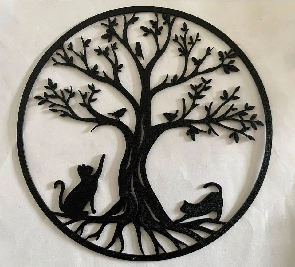 Cat & Tree of Life Wall Art thumbnail