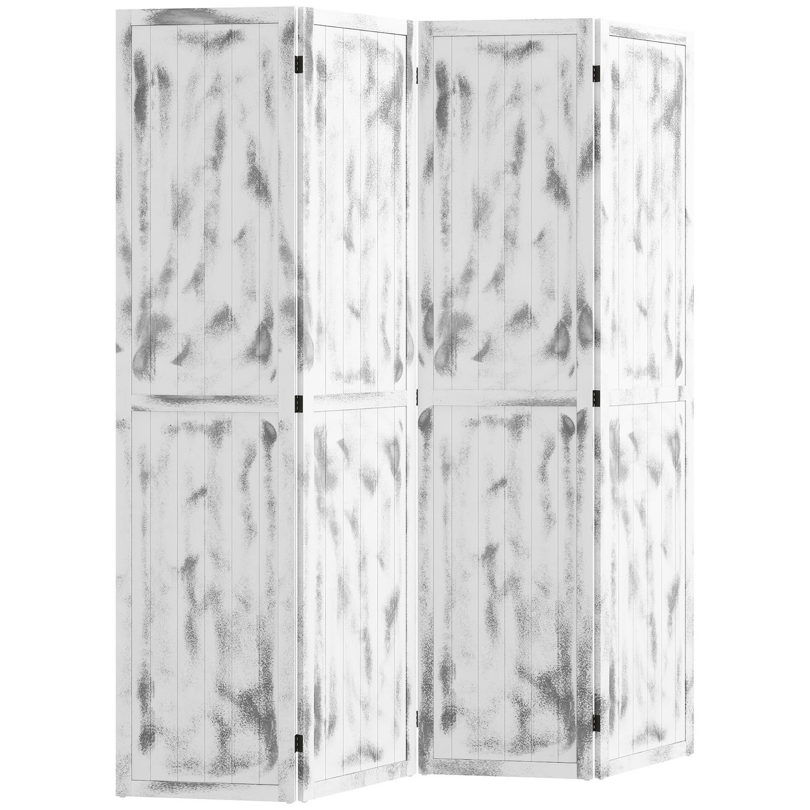 Foldable Rustic White Room Divider - photo 3