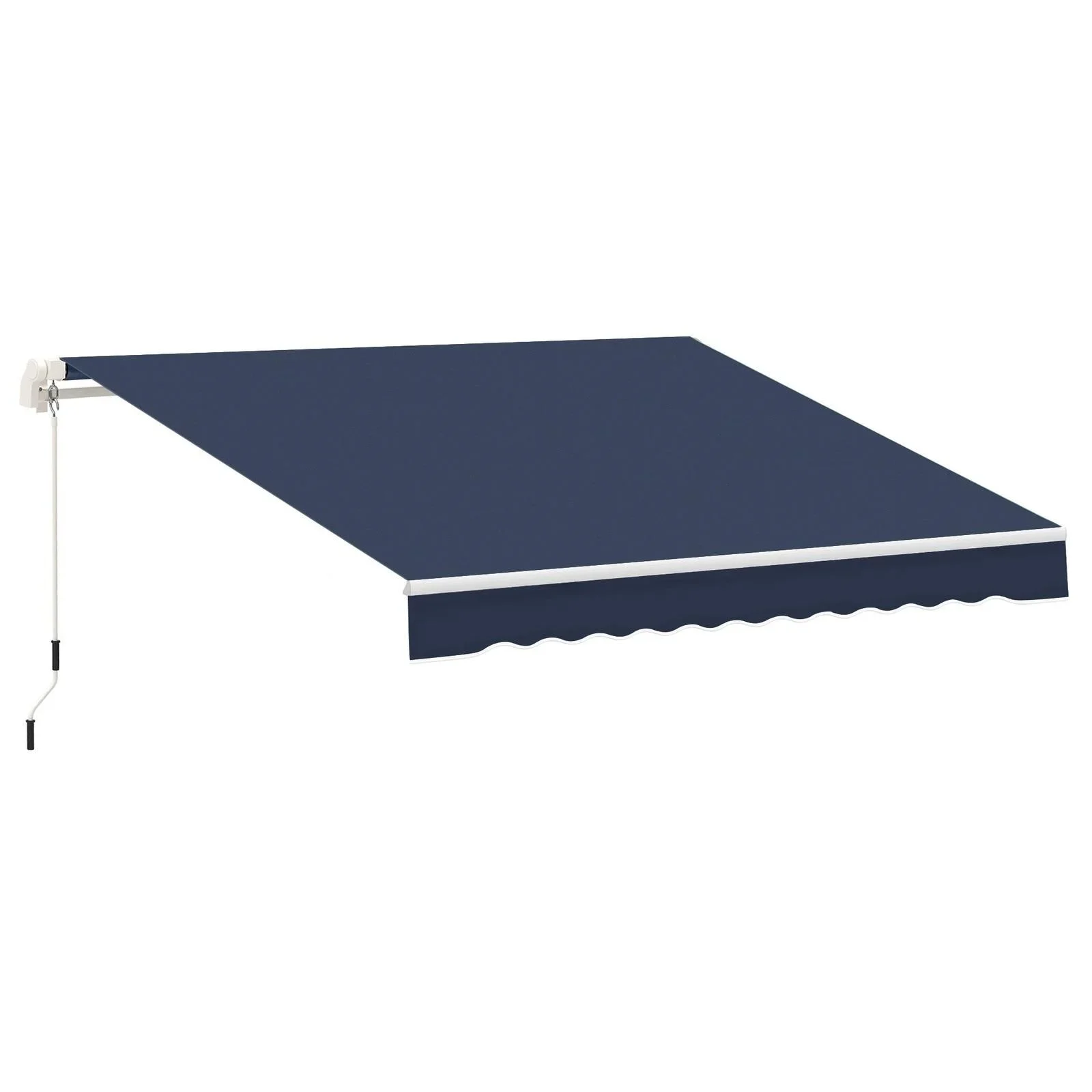 New: Awning, 10' x 8' Manual Retractable, with Alum. Frame, Blue - photo 2