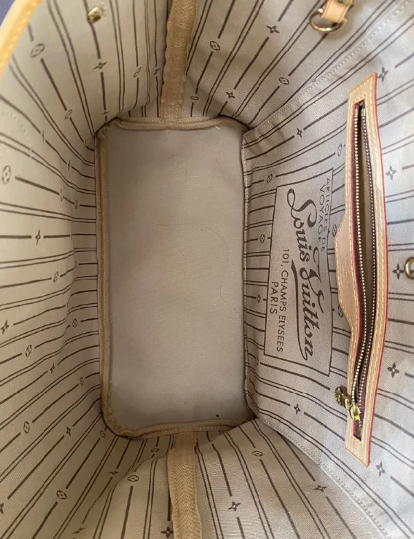 Authentic Louis Vuitton LV Monogram Neverfull MM Tote Bag image indicator(3)