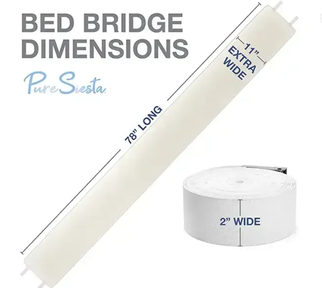 Bed Bridge - conversion kit Twin to King Bed Gap Filler w strap image indicator(3)